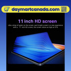 Rear view of Android 14 Pad 7S Pro Tablet highlighting sleek black design and camera setup