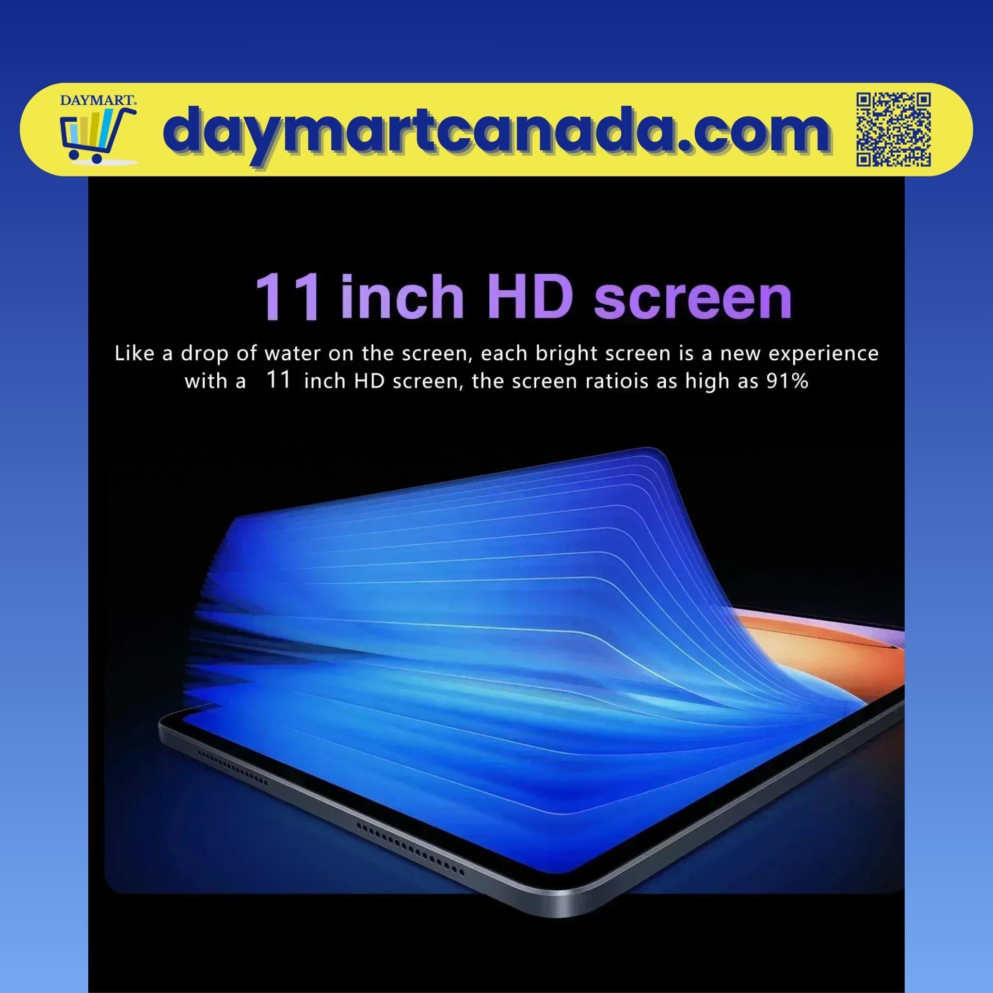 Rear view of Android 14 Pad 7S Pro Tablet highlighting sleek black design and camera setup