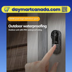 Angle view of Tuya Smart Video Doorbell showcasing HD camera and stylish design for outdoor security