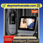 Back view of Tuya Smart Video Doorbell showing compact design and mounting features for easy installation