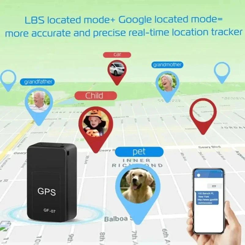 GF07 Mini Magnetic Car Tracker GPS Real time Tracking and Positioning Device Tracker Real time Vehicle Locator Pet Tracker 2025