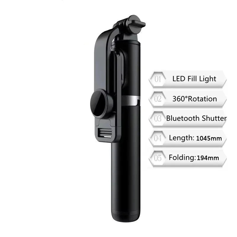 Selfie Stick 1045mm Bluetooth LED Wireless Fill Light Extended Tripod With Remote Shutter For Android IOS Cellphone 2025