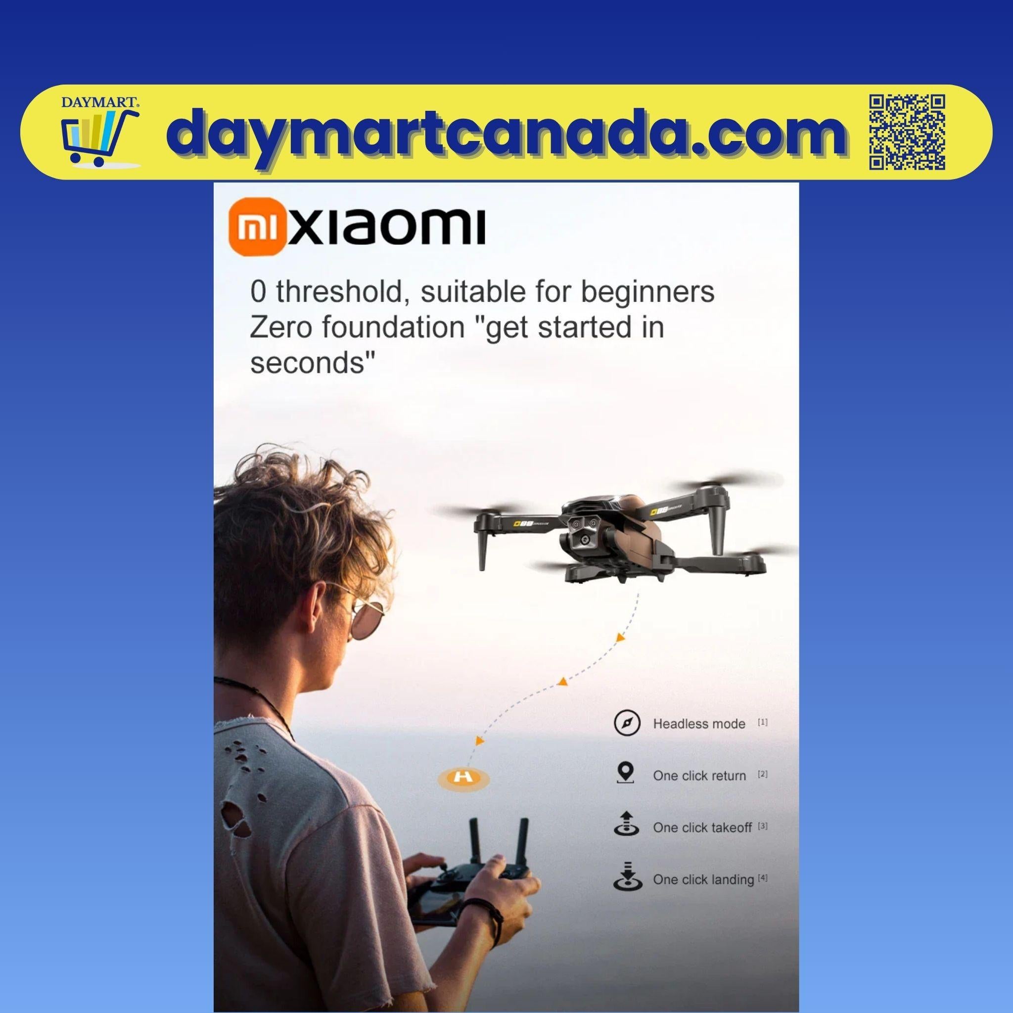 Xiaomi D88 Drone remote control showing ergonomic design and 5G connection