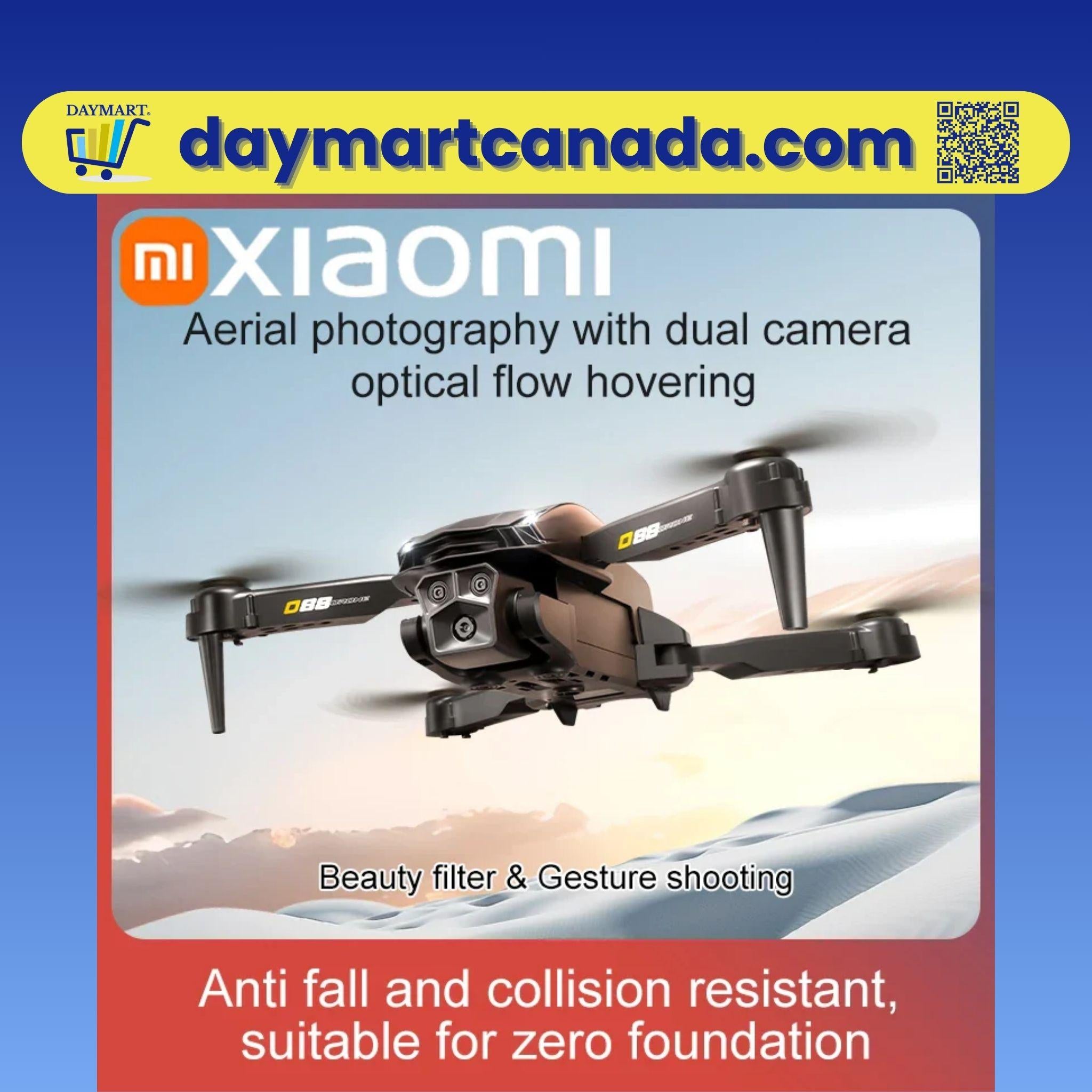 Xiaomi D88 Drone in flight mode showing stable aerial performance