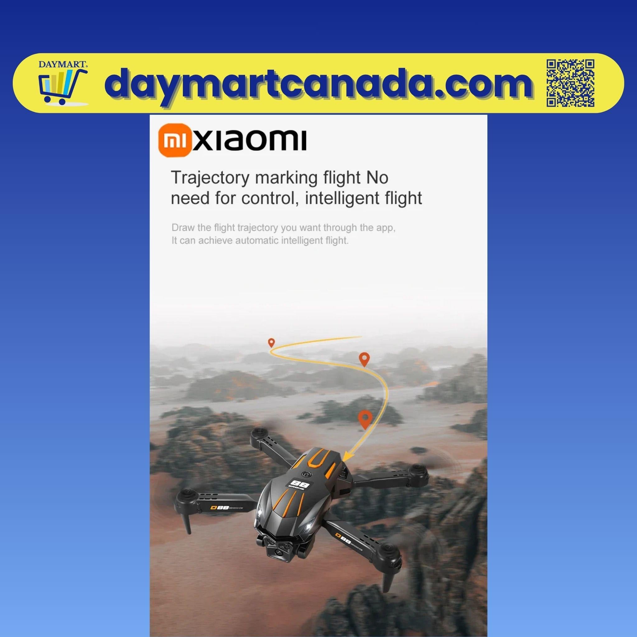 Folded compact Xiaomi D88 Drone showing portable and travel-friendly design