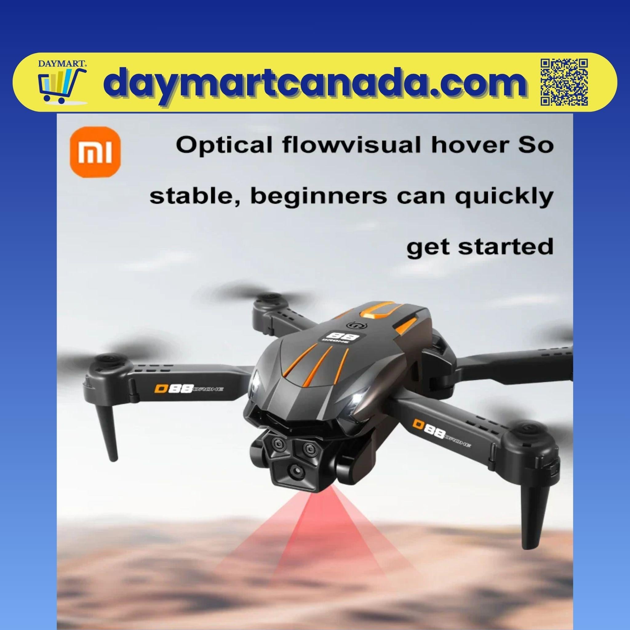 Side view of Xiaomi D88 Drone showing slim profile and brushless motor
